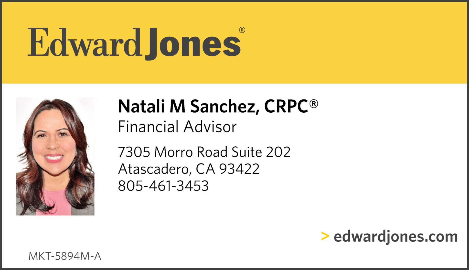 Edward Jones Advisor, Natali Sanchez